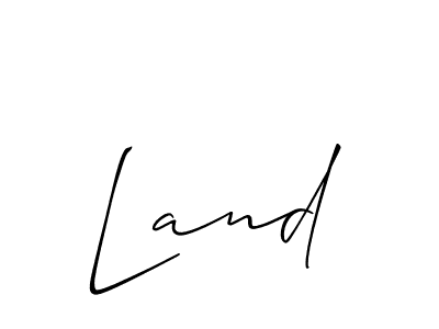 Similarly Allison_Script is the best handwritten signature design. Signature creator online .You can use it as an online autograph creator for name Land. Land signature style 2 images and pictures png