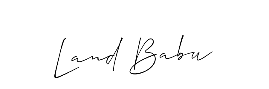 How to make Land Babu name signature. Use Allison_Script style for creating short signs online. This is the latest handwritten sign. Land Babu signature style 2 images and pictures png