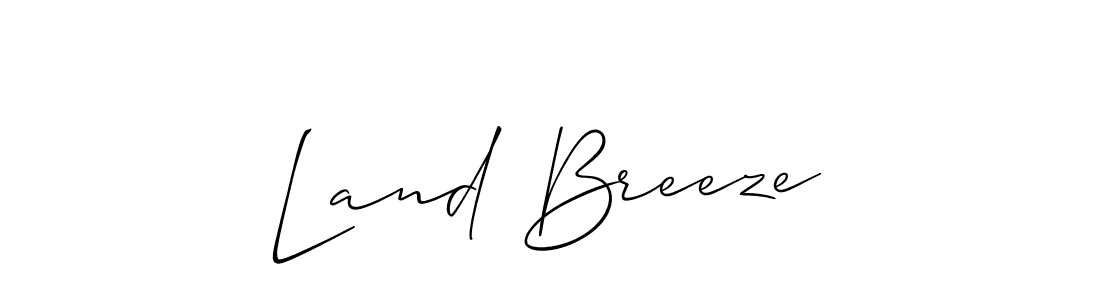 Create a beautiful signature design for name Land Breeze. With this signature (Allison_Script) fonts, you can make a handwritten signature for free. Land Breeze signature style 2 images and pictures png