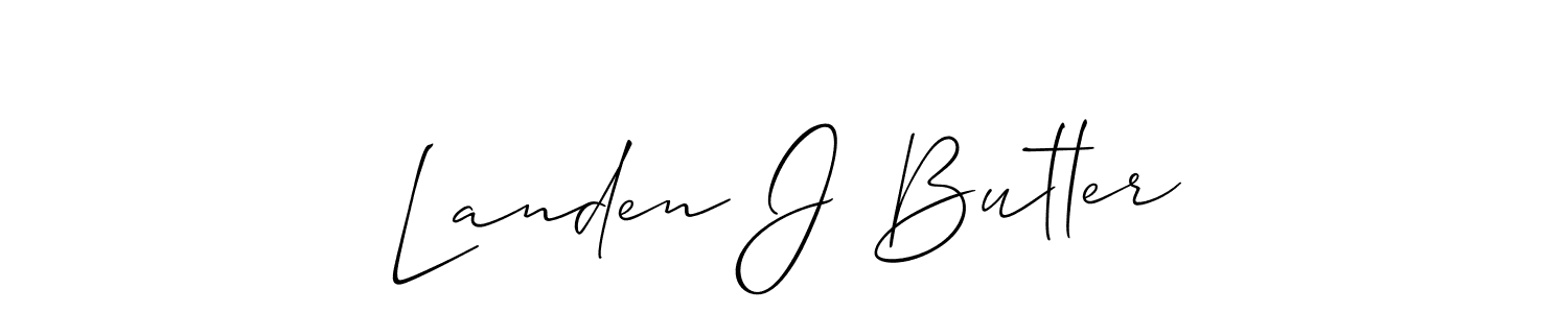 Similarly Allison_Script is the best handwritten signature design. Signature creator online .You can use it as an online autograph creator for name Landen J Butler. Landen J Butler signature style 2 images and pictures png