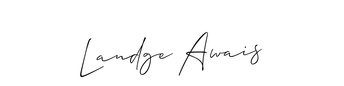 You can use this online signature creator to create a handwritten signature for the name Landge Awais. This is the best online autograph maker. Landge Awais signature style 2 images and pictures png