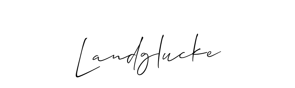 It looks lik you need a new signature style for name Landglucke. Design unique handwritten (Allison_Script) signature with our free signature maker in just a few clicks. Landglucke signature style 2 images and pictures png