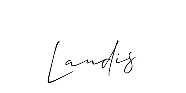 How to make Landis signature? Allison_Script is a professional autograph style. Create handwritten signature for Landis name. Landis signature style 2 images and pictures png