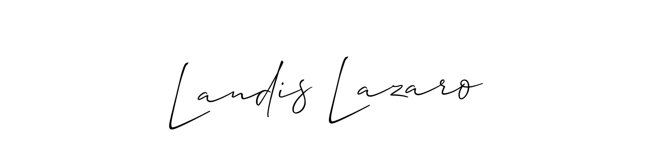 if you are searching for the best signature style for your name Landis Lazaro. so please give up your signature search. here we have designed multiple signature styles  using Allison_Script. Landis Lazaro signature style 2 images and pictures png
