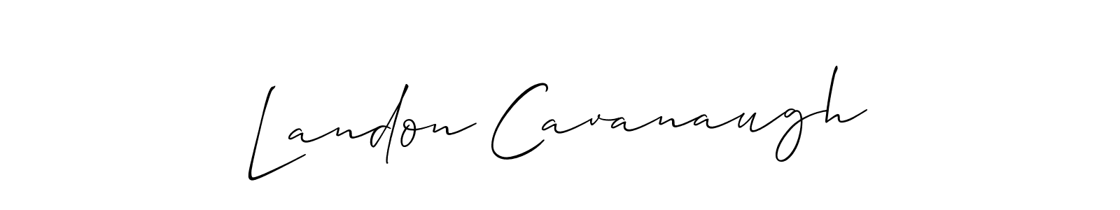 Use a signature maker to create a handwritten signature online. With this signature software, you can design (Allison_Script) your own signature for name Landon Cavanaugh. Landon Cavanaugh signature style 2 images and pictures png