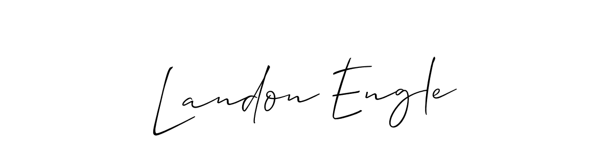 Make a beautiful signature design for name Landon Engle. With this signature (Allison_Script) style, you can create a handwritten signature for free. Landon Engle signature style 2 images and pictures png