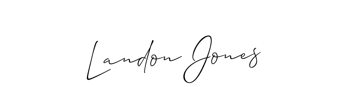 You should practise on your own different ways (Allison_Script) to write your name (Landon Jones) in signature. don't let someone else do it for you. Landon Jones signature style 2 images and pictures png