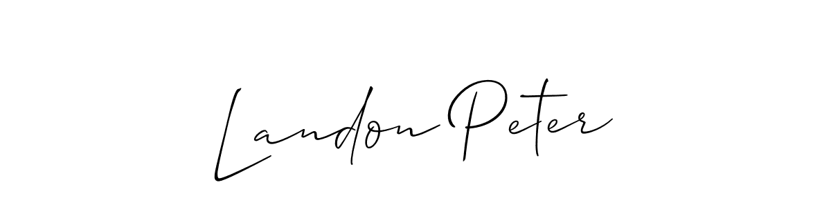 Best and Professional Signature Style for Landon Peter. Allison_Script Best Signature Style Collection. Landon Peter signature style 2 images and pictures png
