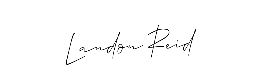 Check out images of Autograph of Landon Reid name. Actor Landon Reid Signature Style. Allison_Script is a professional sign style online. Landon Reid signature style 2 images and pictures png