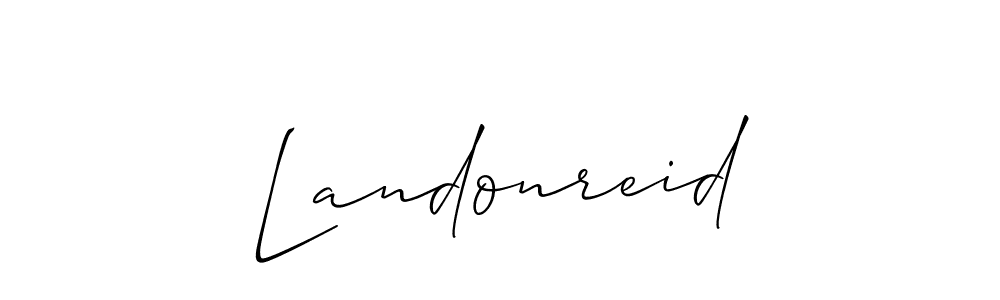 The best way (Allison_Script) to make a short signature is to pick only two or three words in your name. The name Landonreid include a total of six letters. For converting this name. Landonreid signature style 2 images and pictures png