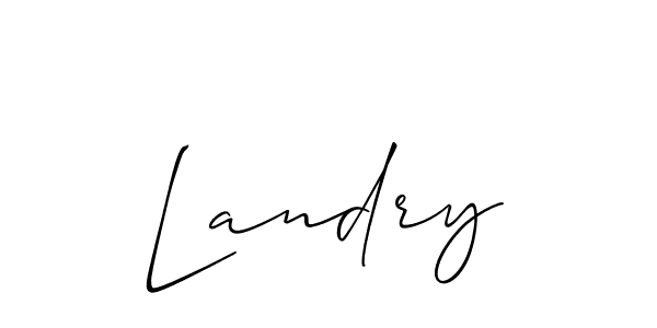 How to make Landry signature? Allison_Script is a professional autograph style. Create handwritten signature for Landry name. Landry signature style 2 images and pictures png