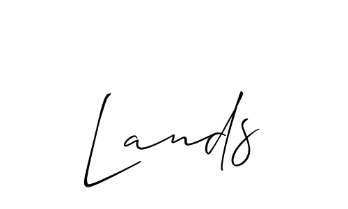 Design your own signature with our free online signature maker. With this signature software, you can create a handwritten (Allison_Script) signature for name Lands. Lands signature style 2 images and pictures png