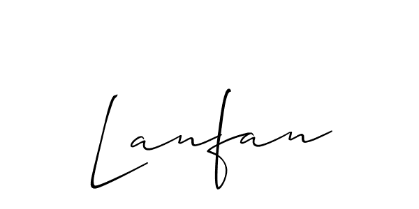 Use a signature maker to create a handwritten signature online. With this signature software, you can design (Allison_Script) your own signature for name Lanfan. Lanfan signature style 2 images and pictures png