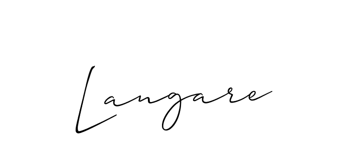 How to make Langare name signature. Use Allison_Script style for creating short signs online. This is the latest handwritten sign. Langare signature style 2 images and pictures png