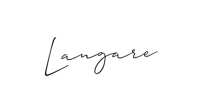 Use a signature maker to create a handwritten signature online. With this signature software, you can design (Allison_Script) your own signature for name Langare. Langare signature style 2 images and pictures png