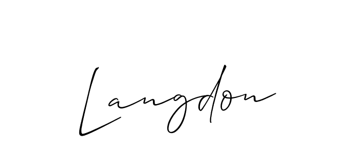 Also we have Langdon name is the best signature style. Create professional handwritten signature collection using Allison_Script autograph style. Langdon signature style 2 images and pictures png