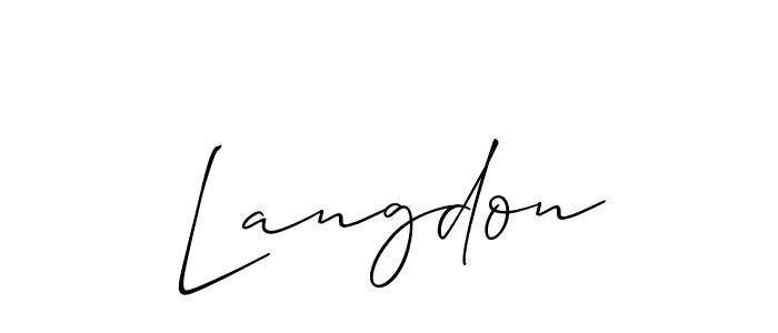 The best way (Allison_Script) to make a short signature is to pick only two or three words in your name. The name Langdon include a total of six letters. For converting this name. Langdon signature style 2 images and pictures png
