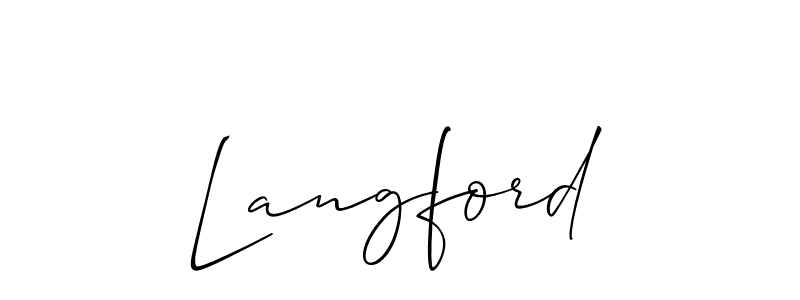 Make a short Langford signature style. Manage your documents anywhere anytime using Allison_Script. Create and add eSignatures, submit forms, share and send files easily. Langford signature style 2 images and pictures png