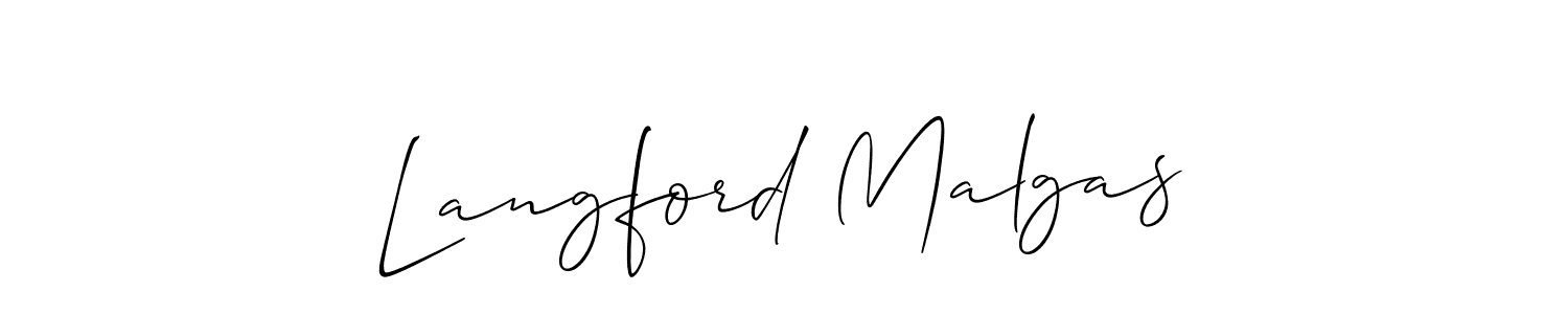 How to make Langford Malgas signature? Allison_Script is a professional autograph style. Create handwritten signature for Langford Malgas name. Langford Malgas signature style 2 images and pictures png