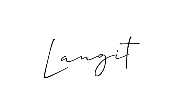 Also You can easily find your signature by using the search form. We will create Langit name handwritten signature images for you free of cost using Allison_Script sign style. Langit signature style 2 images and pictures png