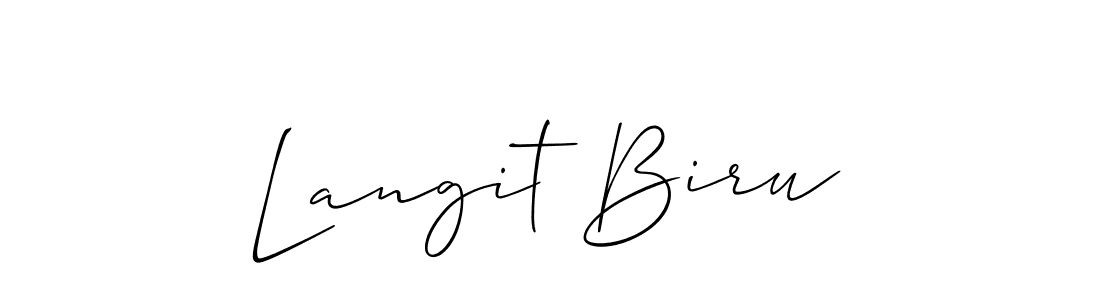 Design your own signature with our free online signature maker. With this signature software, you can create a handwritten (Allison_Script) signature for name Langit Biru. Langit Biru signature style 2 images and pictures png