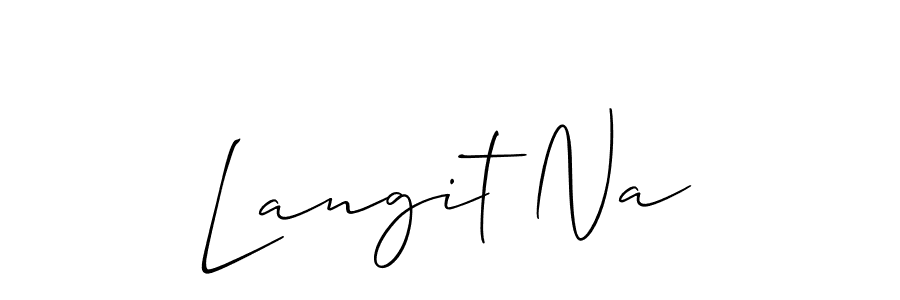 Langit Na stylish signature style. Best Handwritten Sign (Allison_Script) for my name. Handwritten Signature Collection Ideas for my name Langit Na. Langit Na signature style 2 images and pictures png
