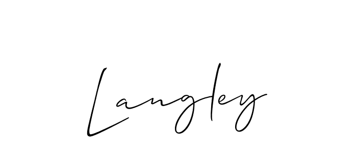Also You can easily find your signature by using the search form. We will create Langley name handwritten signature images for you free of cost using Allison_Script sign style. Langley signature style 2 images and pictures png