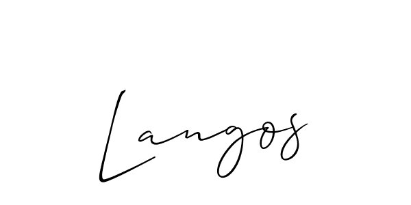 How to make Langos signature? Allison_Script is a professional autograph style. Create handwritten signature for Langos name. Langos signature style 2 images and pictures png