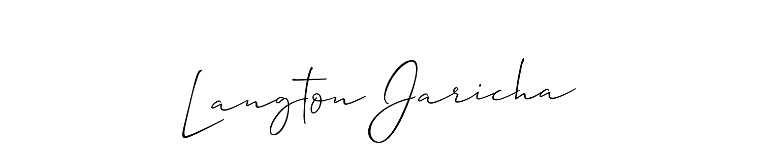 Once you've used our free online signature maker to create your best signature Allison_Script style, it's time to enjoy all of the benefits that Langton Jaricha name signing documents. Langton Jaricha signature style 2 images and pictures png
