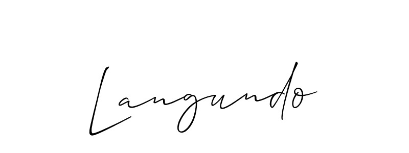 Allison_Script is a professional signature style that is perfect for those who want to add a touch of class to their signature. It is also a great choice for those who want to make their signature more unique. Get Langundo name to fancy signature for free. Langundo signature style 2 images and pictures png