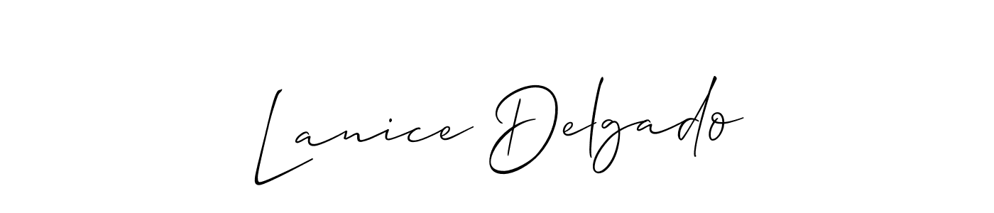 Also You can easily find your signature by using the search form. We will create Lanice Delgado name handwritten signature images for you free of cost using Allison_Script sign style. Lanice Delgado signature style 2 images and pictures png