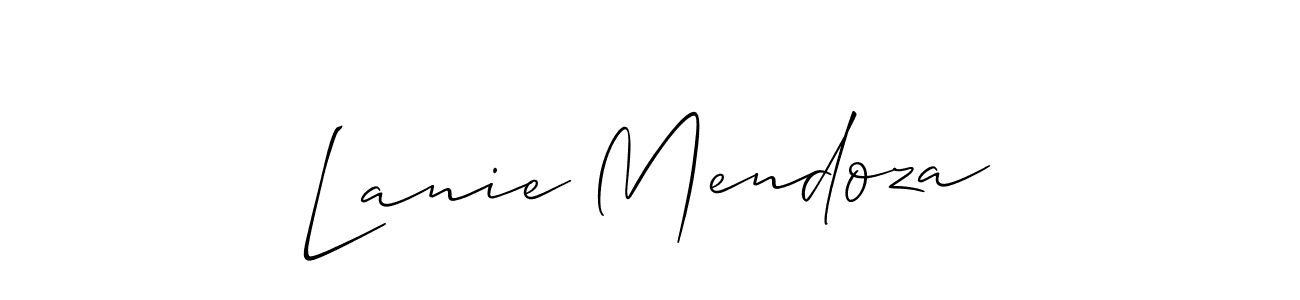 Also You can easily find your signature by using the search form. We will create Lanie Mendoza name handwritten signature images for you free of cost using Allison_Script sign style. Lanie Mendoza signature style 2 images and pictures png