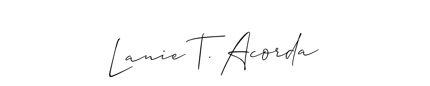 Here are the top 10 professional signature styles for the name Lanie T. Acorda. These are the best autograph styles you can use for your name. Lanie T. Acorda signature style 2 images and pictures png