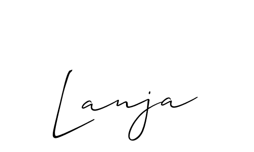 Make a beautiful signature design for name Lanja. With this signature (Allison_Script) style, you can create a handwritten signature for free. Lanja signature style 2 images and pictures png