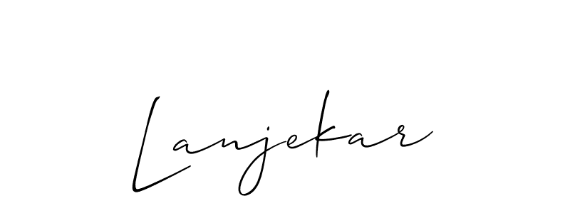 Lanjekar stylish signature style. Best Handwritten Sign (Allison_Script) for my name. Handwritten Signature Collection Ideas for my name Lanjekar. Lanjekar signature style 2 images and pictures png