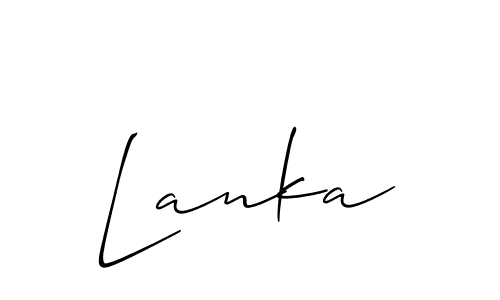 It looks lik you need a new signature style for name Lanka. Design unique handwritten (Allison_Script) signature with our free signature maker in just a few clicks. Lanka signature style 2 images and pictures png