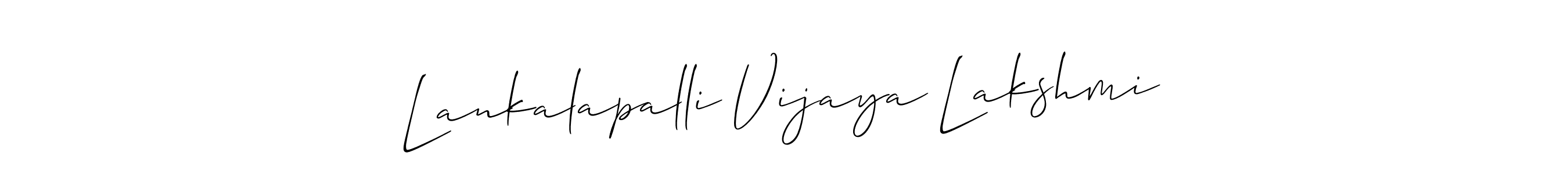 Use a signature maker to create a handwritten signature online. With this signature software, you can design (Allison_Script) your own signature for name Lankalapalli Vijaya Lakshmi. Lankalapalli Vijaya Lakshmi signature style 2 images and pictures png