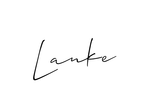 Create a beautiful signature design for name Lanke. With this signature (Allison_Script) fonts, you can make a handwritten signature for free. Lanke signature style 2 images and pictures png
