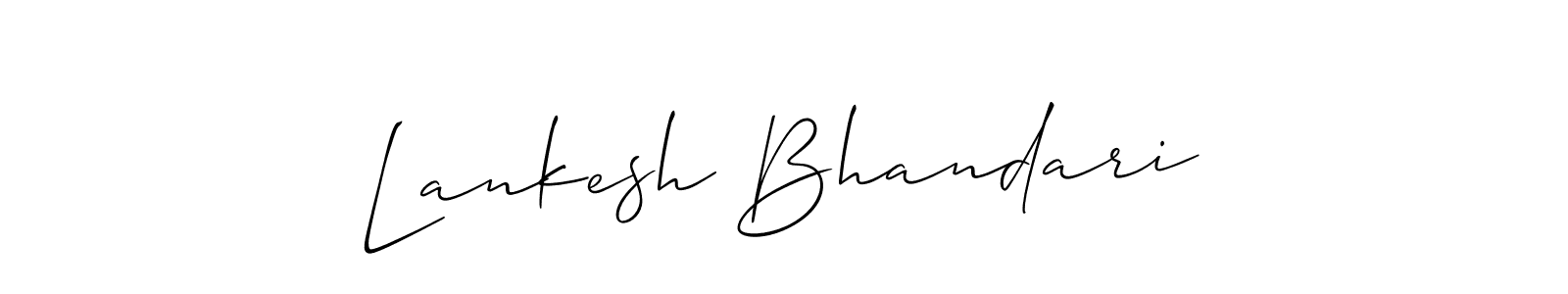 Use a signature maker to create a handwritten signature online. With this signature software, you can design (Allison_Script) your own signature for name Lankesh Bhandari. Lankesh Bhandari signature style 2 images and pictures png