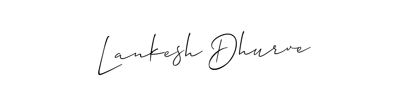 How to make Lankesh Dhurve name signature. Use Allison_Script style for creating short signs online. This is the latest handwritten sign. Lankesh Dhurve signature style 2 images and pictures png