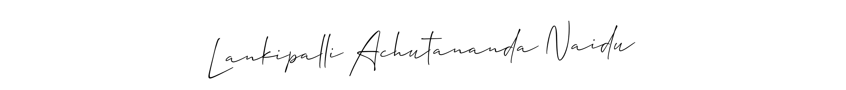 Create a beautiful signature design for name Lankipalli Achutananda Naidu. With this signature (Allison_Script) fonts, you can make a handwritten signature for free. Lankipalli Achutananda Naidu signature style 2 images and pictures png
