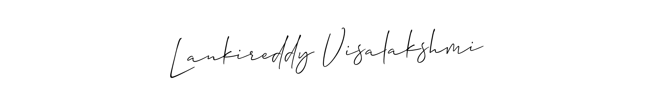 How to Draw Lankireddy Visalakshmi signature style? Allison_Script is a latest design signature styles for name Lankireddy Visalakshmi. Lankireddy Visalakshmi signature style 2 images and pictures png