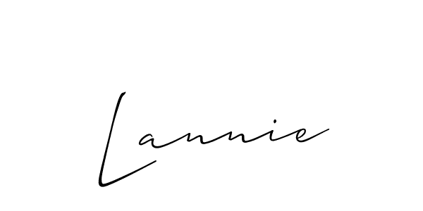 Allison_Script is a professional signature style that is perfect for those who want to add a touch of class to their signature. It is also a great choice for those who want to make their signature more unique. Get Lannie name to fancy signature for free. Lannie signature style 2 images and pictures png