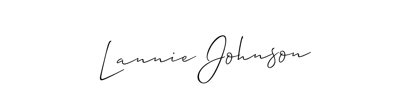 Make a short Lannie Johnson signature style. Manage your documents anywhere anytime using Allison_Script. Create and add eSignatures, submit forms, share and send files easily. Lannie Johnson signature style 2 images and pictures png