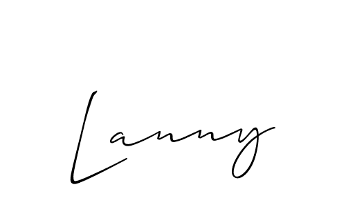 Allison_Script is a professional signature style that is perfect for those who want to add a touch of class to their signature. It is also a great choice for those who want to make their signature more unique. Get Lanny name to fancy signature for free. Lanny signature style 2 images and pictures png