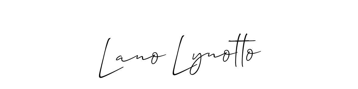 How to make Lano Lynotto signature? Allison_Script is a professional autograph style. Create handwritten signature for Lano Lynotto name. Lano Lynotto signature style 2 images and pictures png