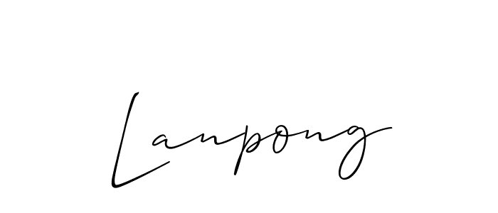 Create a beautiful signature design for name Lanpong. With this signature (Allison_Script) fonts, you can make a handwritten signature for free. Lanpong signature style 2 images and pictures png