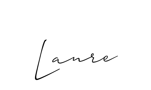 Make a beautiful signature design for name Lanre. With this signature (Allison_Script) style, you can create a handwritten signature for free. Lanre signature style 2 images and pictures png