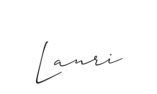 Allison_Script is a professional signature style that is perfect for those who want to add a touch of class to their signature. It is also a great choice for those who want to make their signature more unique. Get Lanri name to fancy signature for free. Lanri signature style 2 images and pictures png