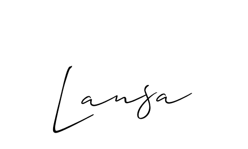 Also we have Lansa name is the best signature style. Create professional handwritten signature collection using Allison_Script autograph style. Lansa signature style 2 images and pictures png